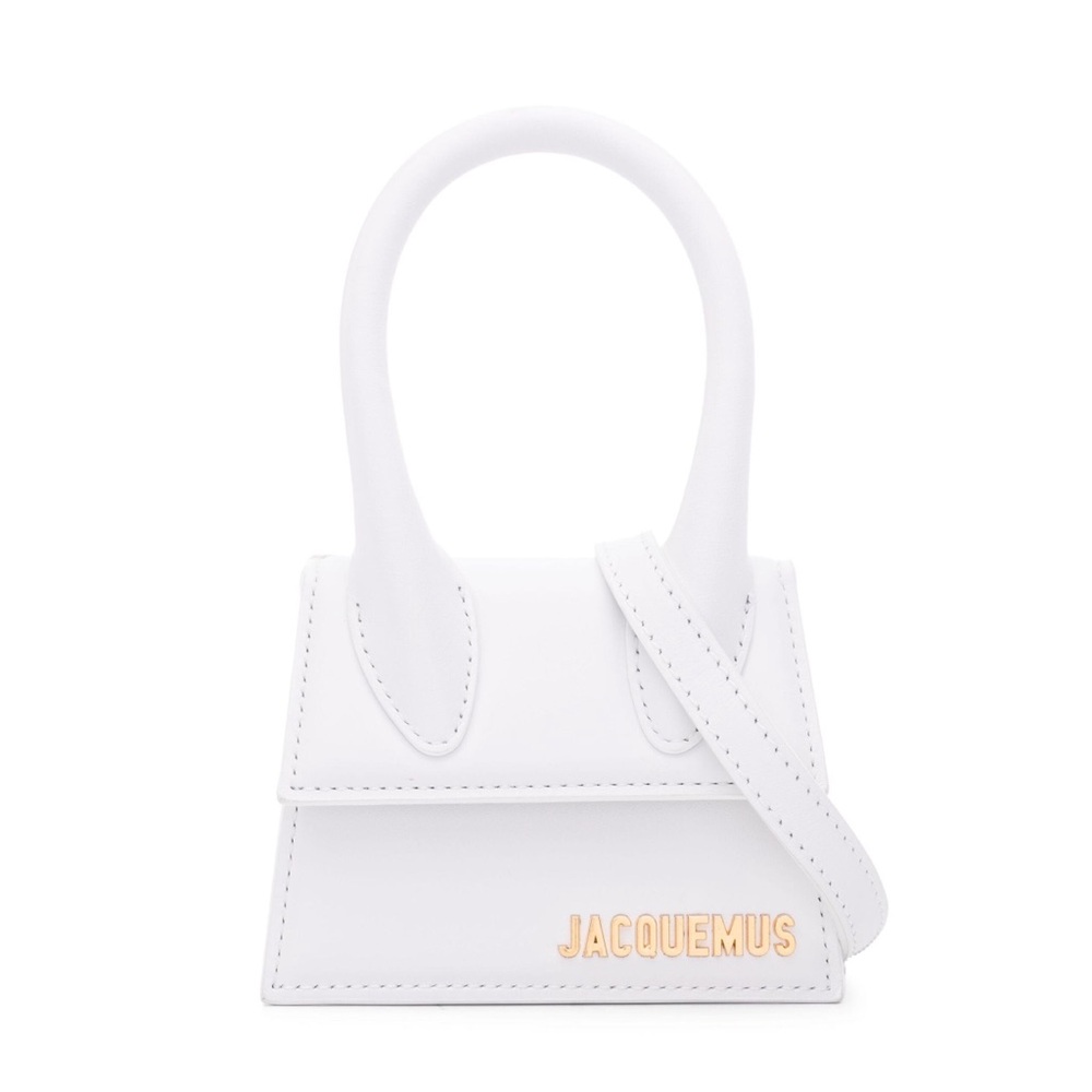 White Jacquemus Le Chiquito leather tote bag worn once like new